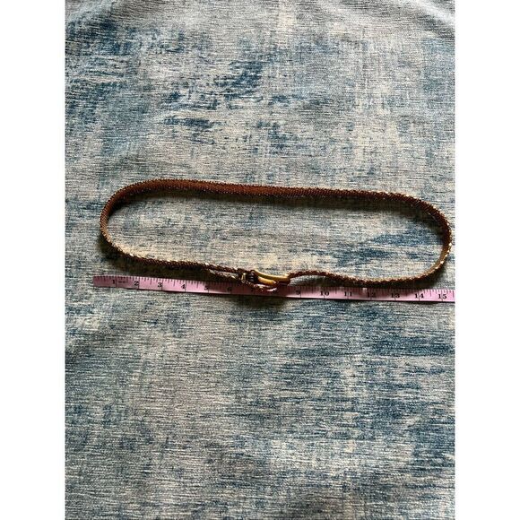 Vintage Gold Tone Brass Fish Scale Metal Belt - Picture 4 of 6